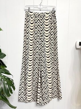 Ark & Co Black & Cream Graphic wide leg Pants
